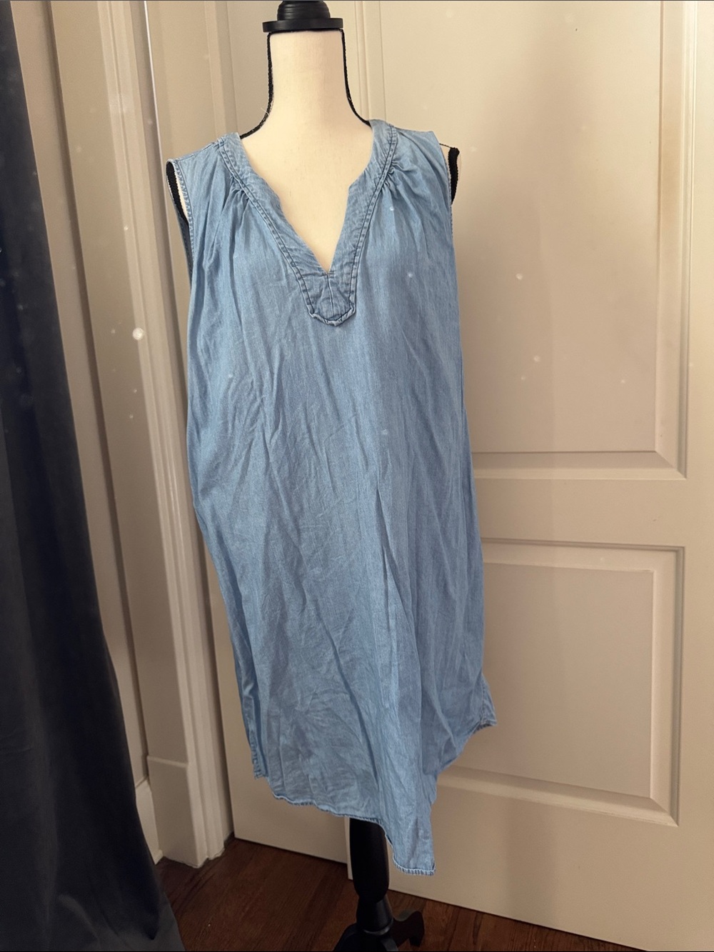 Light blue denim dress